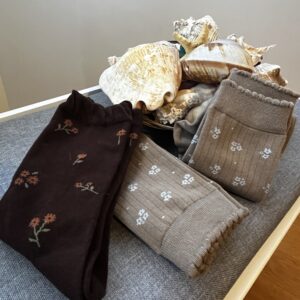 Calcetines margarita marrón