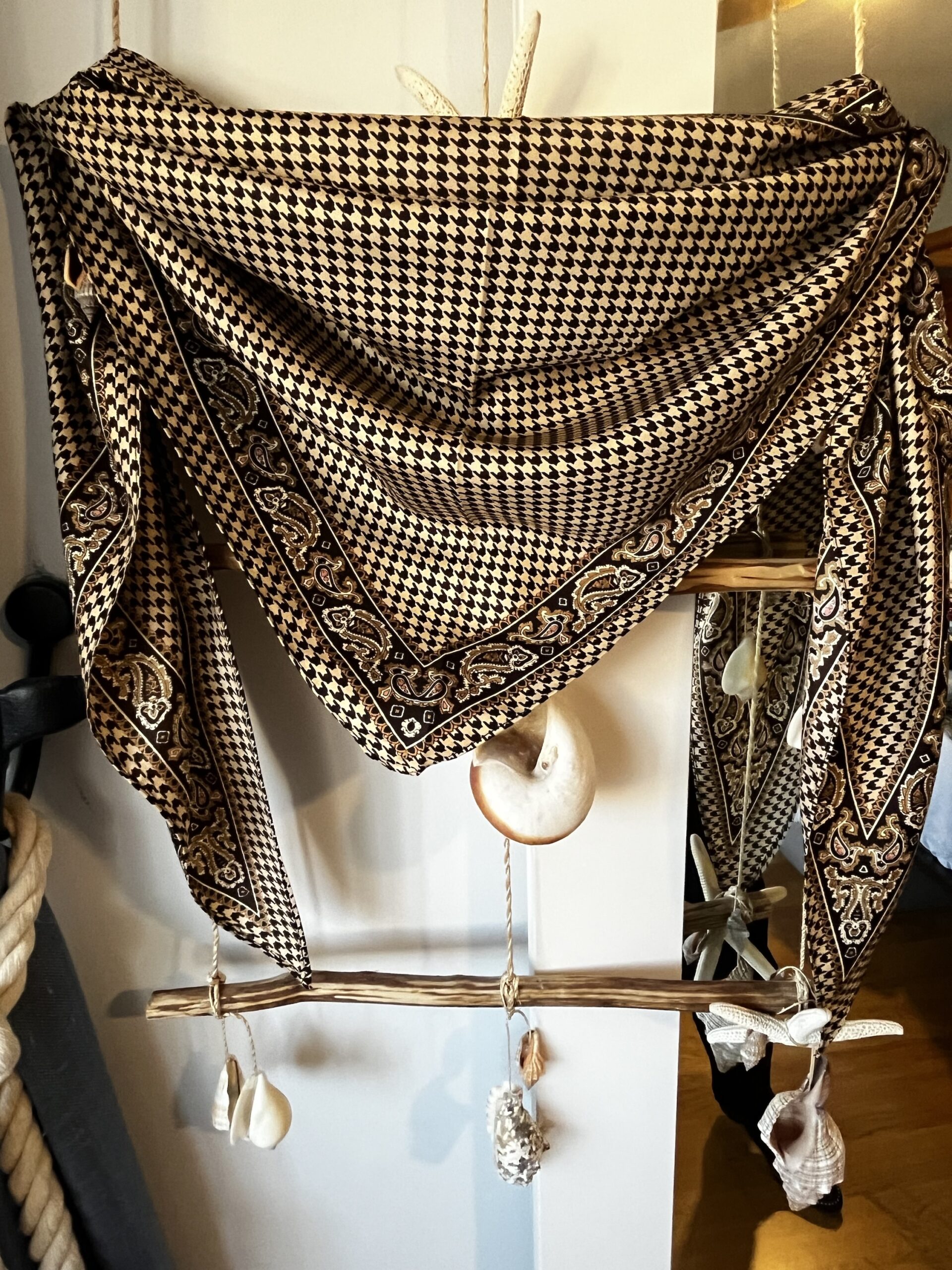 Pañuelo cuadros marrones