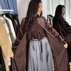 Capa terciopelo marrón chocolate