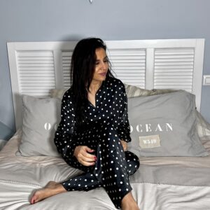 Pijama satinado topos