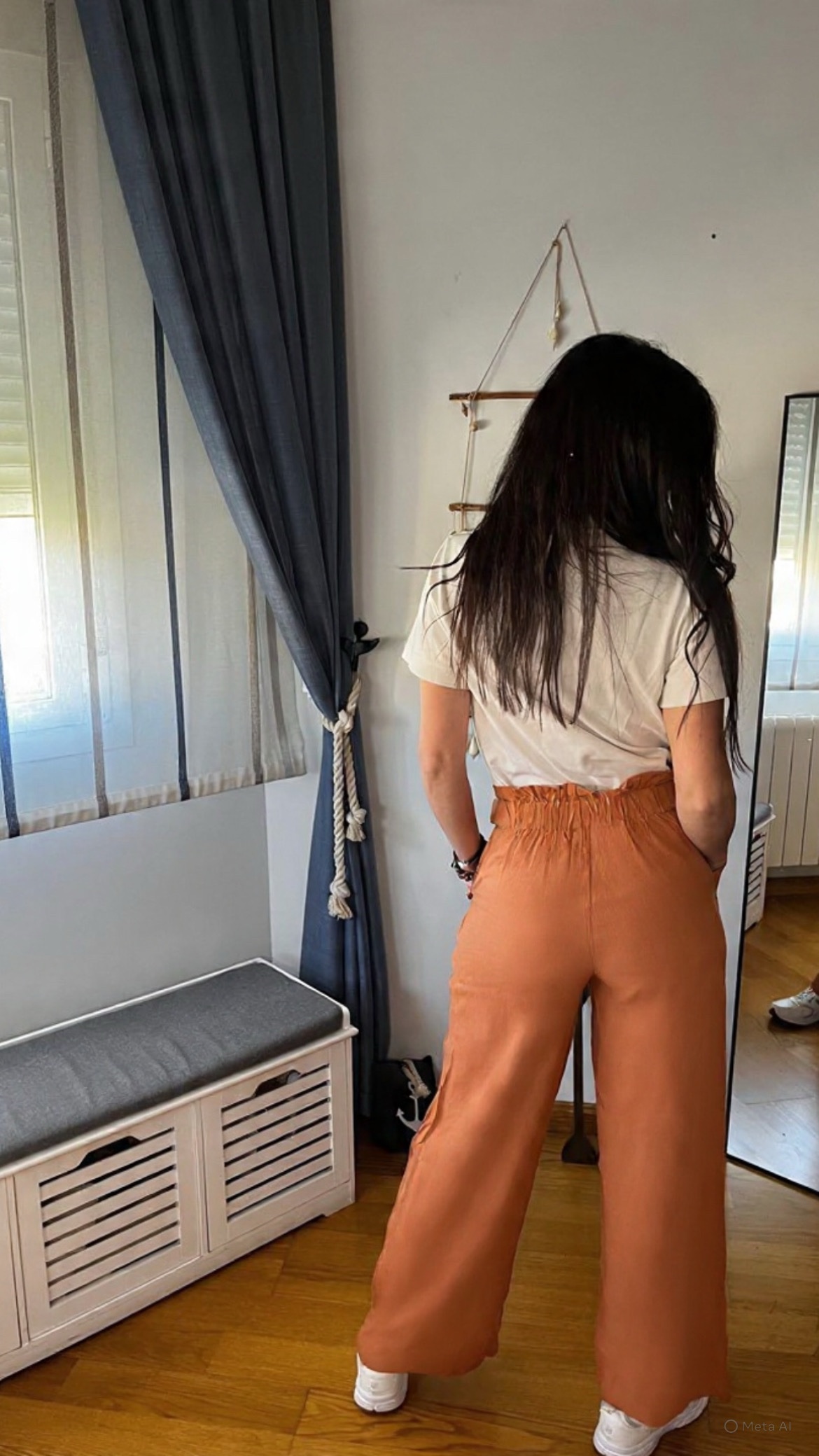 Pantalón lino Teja - Imagen 3