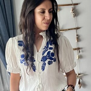 Blusa bordado flores