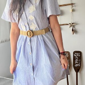 Vestido lino cinturón