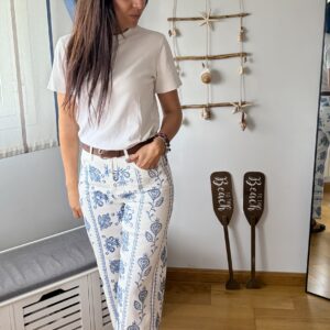 Pantalón blanco bordados